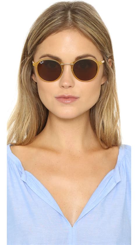 ray-ban polarized round sunglasses|ray ban round sunglasses women's.